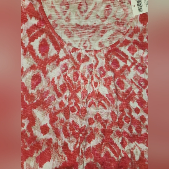 CHICO’S Ikat Pleated Tank Top, size 2 - Picture 5 of 8